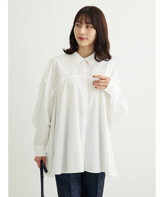 Green Parks ・ｆｕｒｒｙ　ｒａｔｅ　変形キリカエシャツチュニック Off White