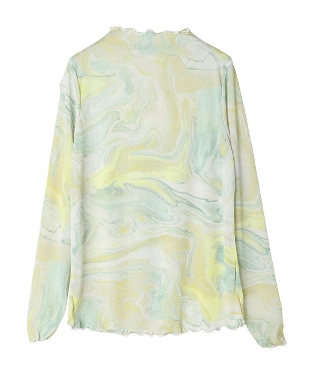 CRAFT STANDARD BOUTIQUE プリント柄スタンドネックプルオーバー Green