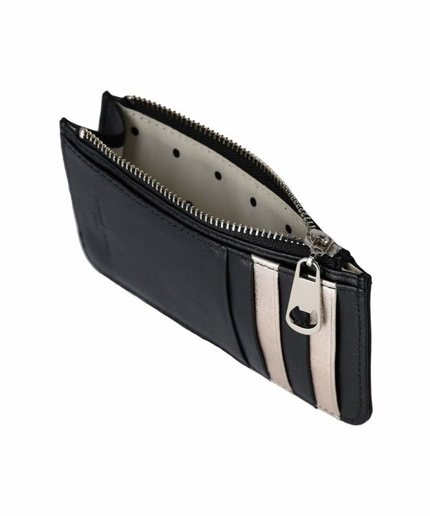 tsumori chisato CARRY tcパッチワーク カードケース フラグメントケース ミニ財布 ブラック