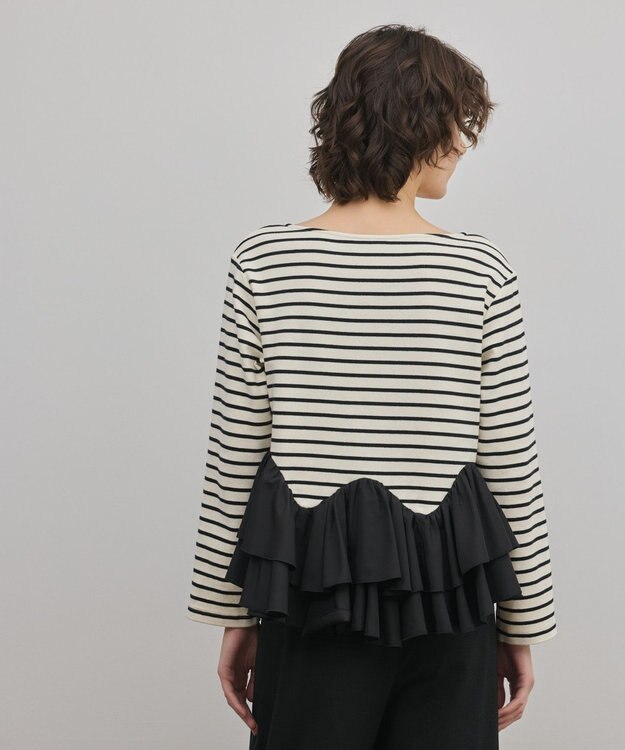 GRACE CONTINENTAL タフタフリルカットトップ バイカラー