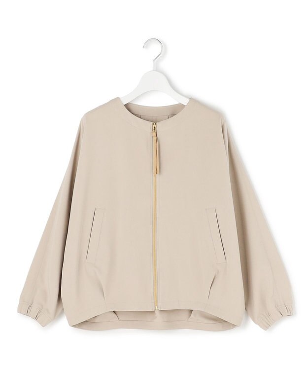 J.PRESS YORK STREET 【WOMEN】ジャージーライクツイル ドルマンブルゾン ベージュ系