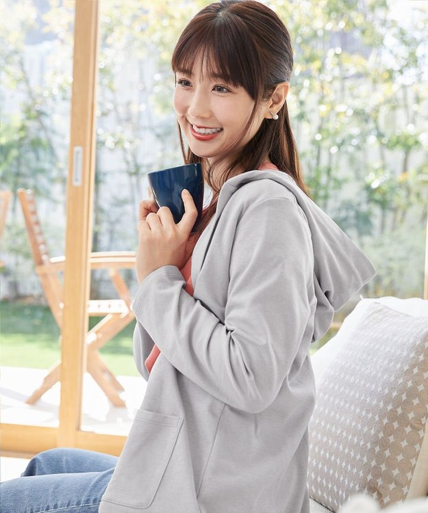 Tiaclasse 【小倉優子さん着用・UVケア・接触冷感】“やみつき”カットソーパーカーカーデ グレー