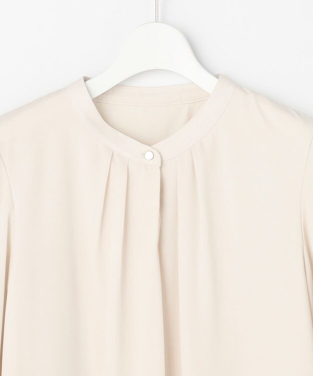 ANY SIS L 【裏起毛】エニポカ バンドカラー ブラウス アイボリー