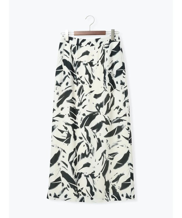 Te chichi 【2026年3月InRed掲載波瑠さん着用】ペイントパターンナロースカート オフホワイト