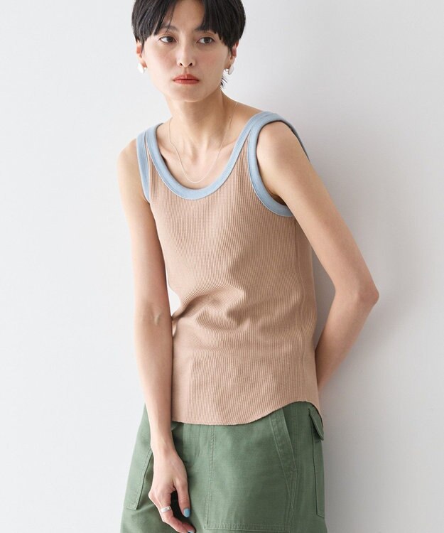 AMERICAN HOLIC ワッフル２ＷＡＹタンクトップ Mocha