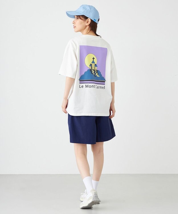 SHARE PARK LADIES 【EC限定カラーあり・UVカット・吸水速乾】カラフルロゴバックプリントＴシャツ ホワイト系
