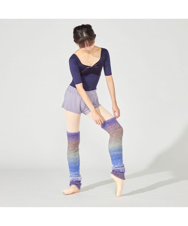 Chacott 5分袖レオタード ヴァイオレット