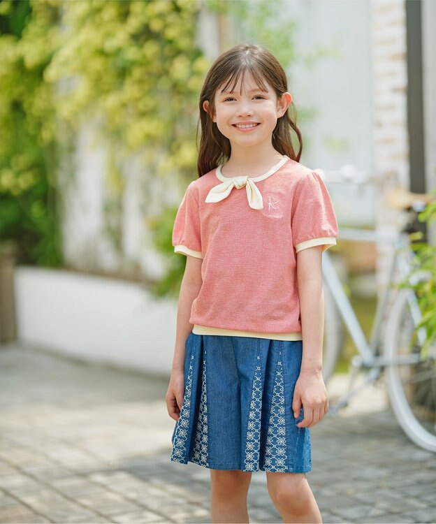 組曲 KIDS 【110-140㎝】マリンカノコ Tシャツ レッド