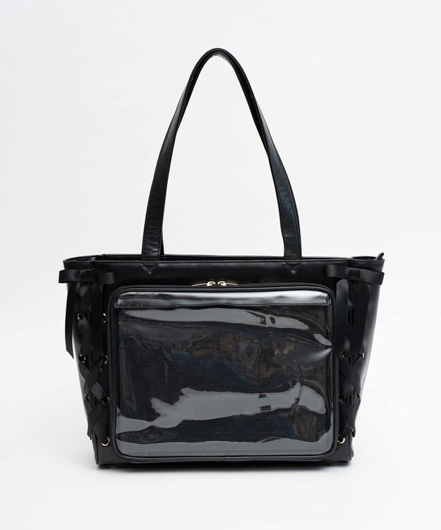 WEGO 【痛バ＆推し活グッズ】レースアップフレーム痛バッグS【一部店舗限定】 ブラック