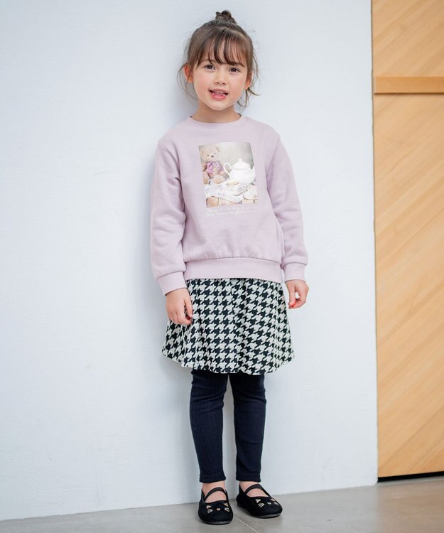 ANY KIDS 【春まで主役】フォトプリントトレーナー ラベンダー