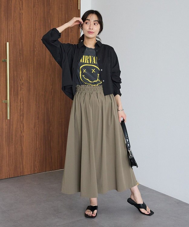 CRAFT STANDARD BOUTIQUE ドロストギャザースカート Light Brown