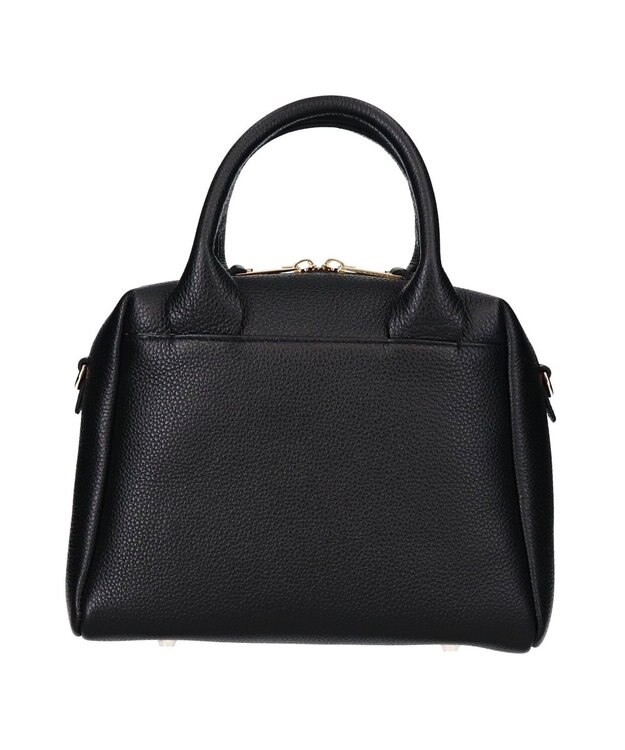 INTER-CHAUSSURES 【CHRISTIAN VILLA】ベーシックレザーハンドバッグ ブラック