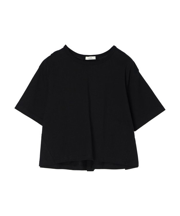 earth music&ecology バックタッククロップドＴ Black