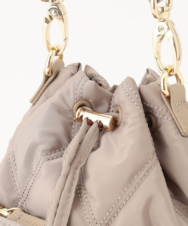 23区 キルティングミニ ショルダー バッグ ブラウン系