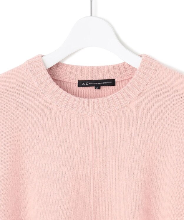 23区 【洗える】カシミヤブレンド クルーネック ニット ピンク系