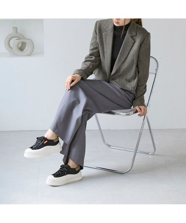 MODE ET JACOMO <carino>デザインソールスニーカー ブラック