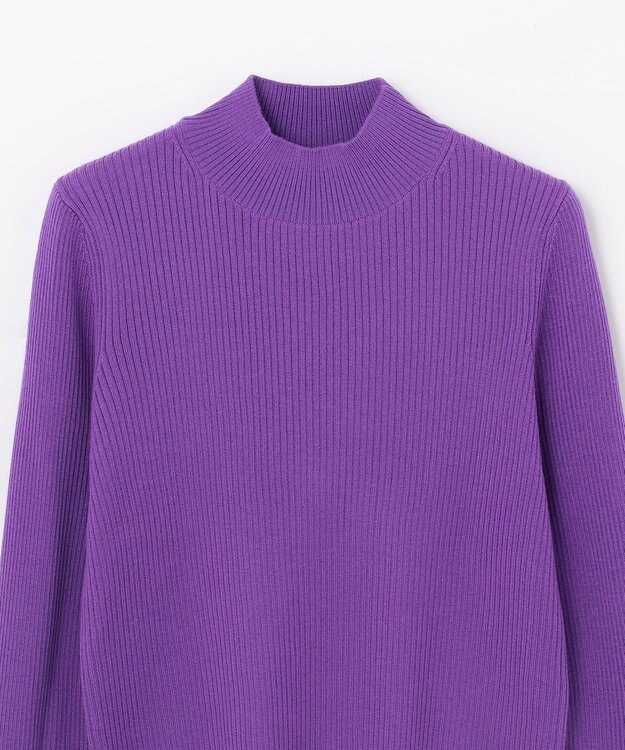 GRACE CONTINENTAL メリノウールリブトップ パープル