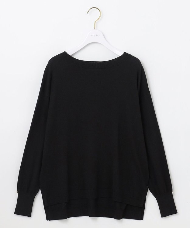 ANY SIS 【洗える】カシミヤブレンド ニット ブラック