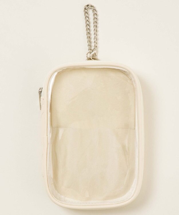 WEGO 【痛バ＆推し活グッズ】パールキルティングアクリルスタンドポーチ オフホワイト