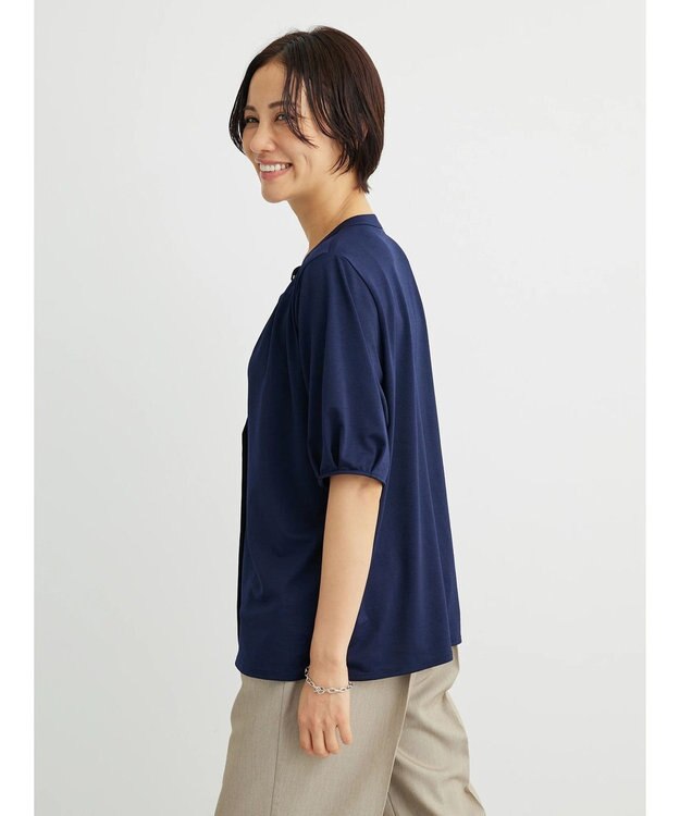 Green Parks BEST PRICE  ２ＷＡＹタック５分袖ブラウソー Dark Navy