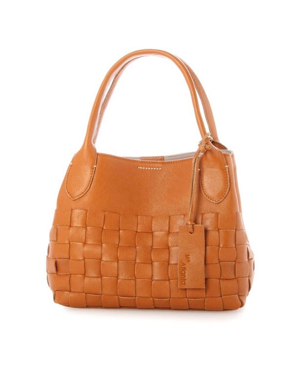 UNBILLION アトランタ ATLANTA / 牛革メッシュ手提げトート キャメル