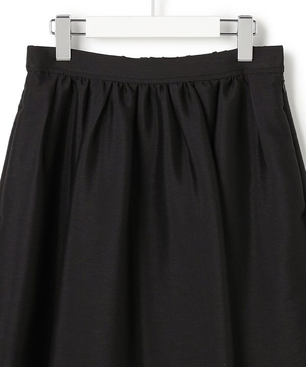 23区 L 【洗える】フルーフィーツイル フレア スカート ブラック系