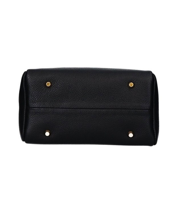 INTER-CHAUSSURES 【CHRISTIAN VILLA】ベーシックレザーハンドバッグ ブラック