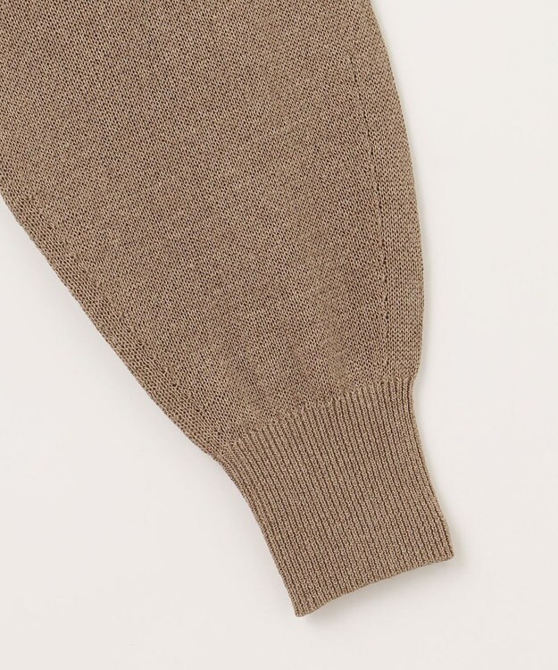 自由区 S 【洗える】ペーパーブレンドプルオーバー ニット モカ