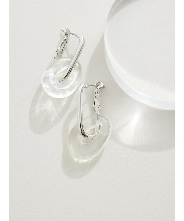 Green Parks ・ＨＡＬＦ　ＴＩＭＥ　ラフデザインクリア２ＷＡＹピアス B