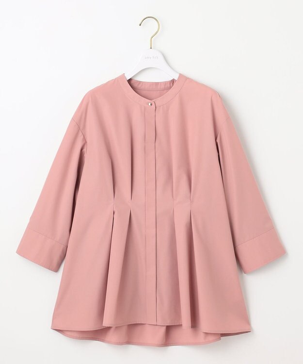 ANY SIS S ウエストタックチュニック ブラウス ピンク