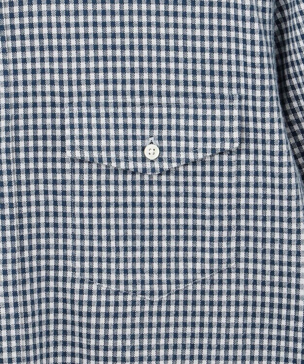 J.PRESS MEN 【KING SIZE】ギンガムチェック コットンネルジャージシャツ ネイビー系3