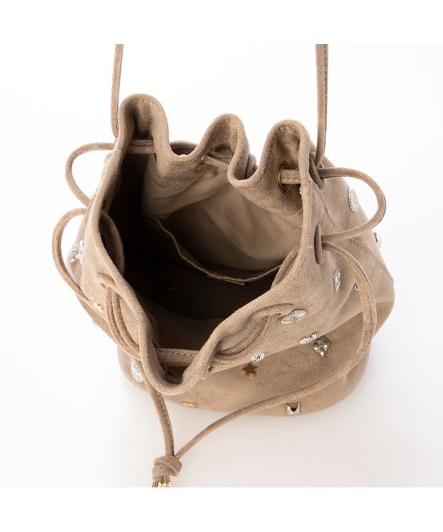 UNBILLION カカトゥ kakatoo / スエード調スタッズドロストバッグ ベージュ