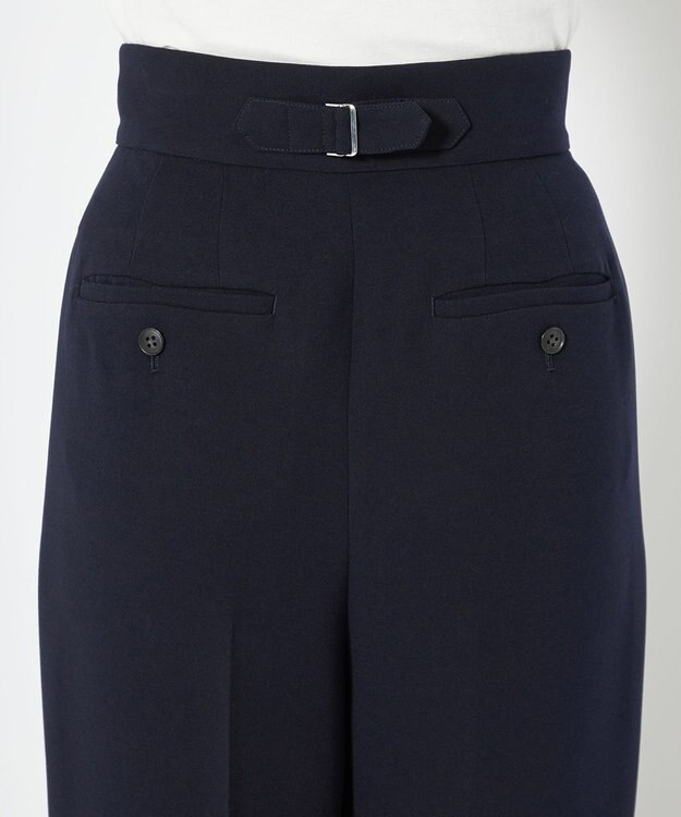 uncrave 【防しわ・洗濯機洗い可】ウォッシャブル ダブルクロス ワイドパンツ（uncrave STANDARD） ネイビー