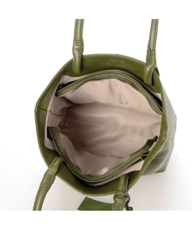 UNBILLION アトランタ ATLANTA / 牛革ハトメあおりトートS グリーン