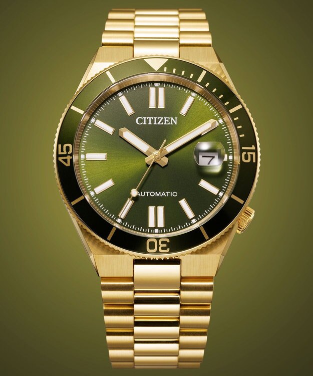 CITIZEN 【メカニカルウオッチ TSUYOSA】豊富なカラーバリエーションが人気の機械式腕時計 NJ0232-53X ゴールド