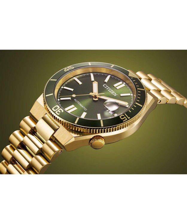 CITIZEN 【メカニカルウオッチ TSUYOSA】豊富なカラーバリエーションが人気の機械式腕時計 NJ0232-53X ゴールド
