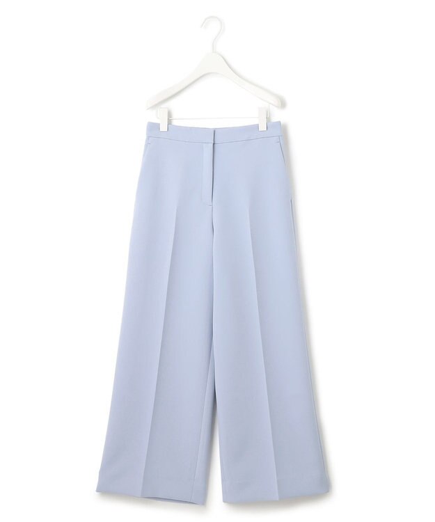 ICB 【洗える】トリプルクロスツイル ワイドパンツ スカイブルー系