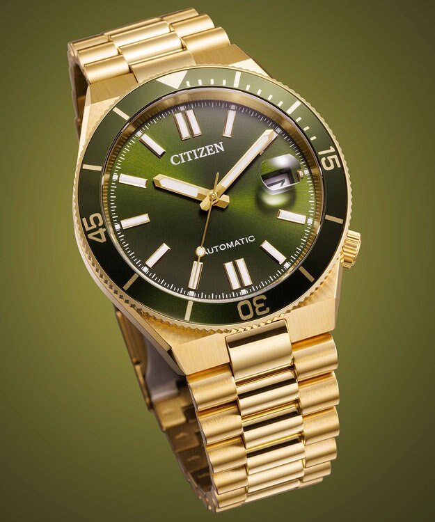 CITIZEN 【メカニカルウオッチ TSUYOSA】豊富なカラーバリエーションが人気の機械式腕時計 NJ0232-53X ゴールド