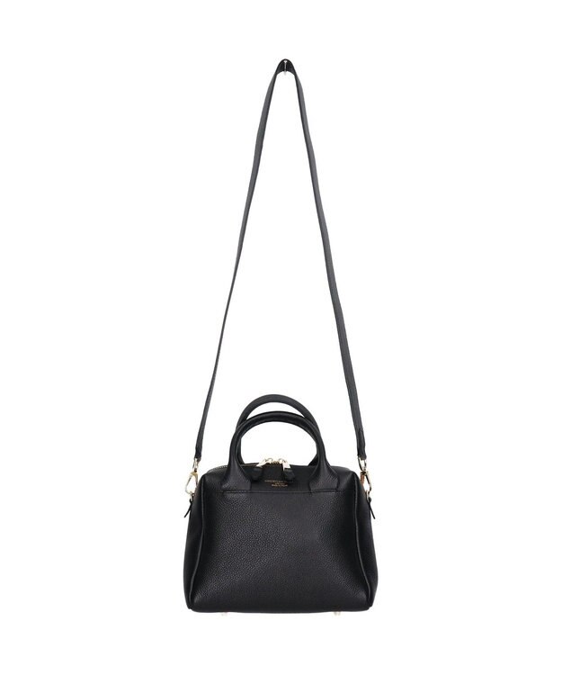 INTER-CHAUSSURES 【CHRISTIAN VILLA】ベーシックレザーハンドバッグ ブラック