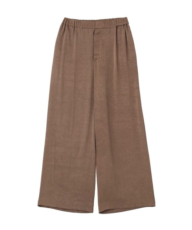 YECCA VECCA ヴィンテージサテンストレートパンツ Brown