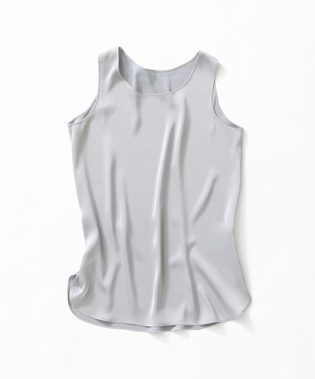 23区 【新色追加/Oggi掲載】ミスティサテン タンクトップ スカイブルー系