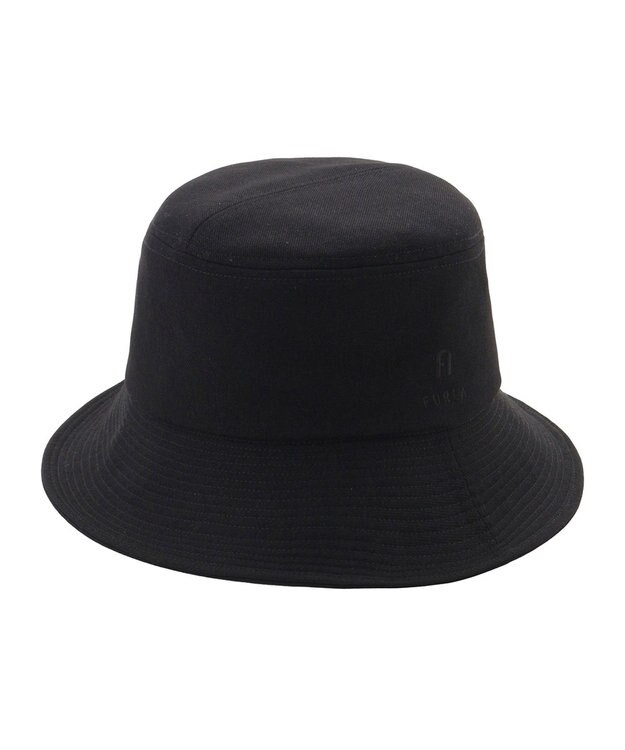 MOONBAT 【洗える】FURLA(フルラ) 中つば平天ハット UV 日本製 ブラック