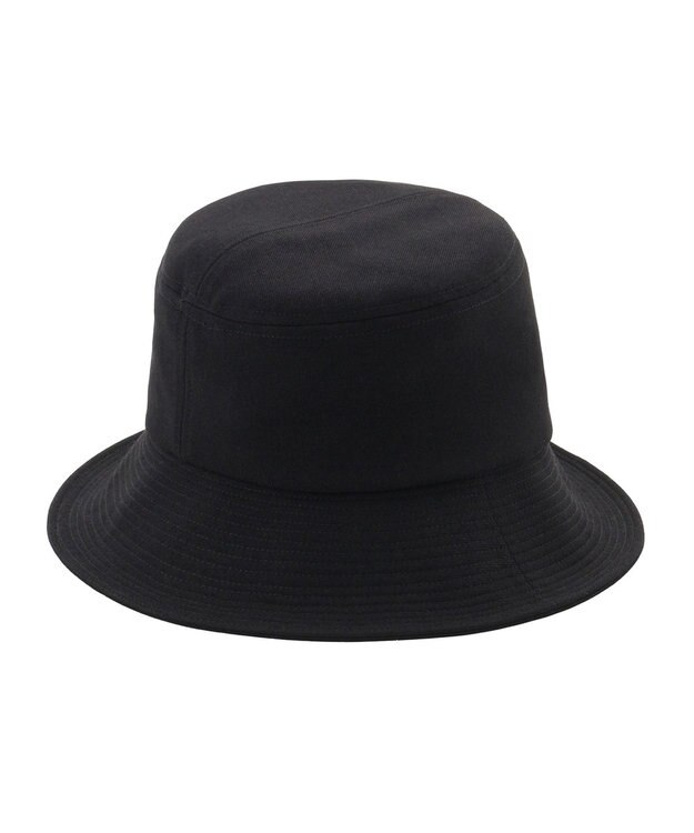 MOONBAT 【洗える】FURLA(フルラ) 中つば平天ハット UV 日本製 ブラック