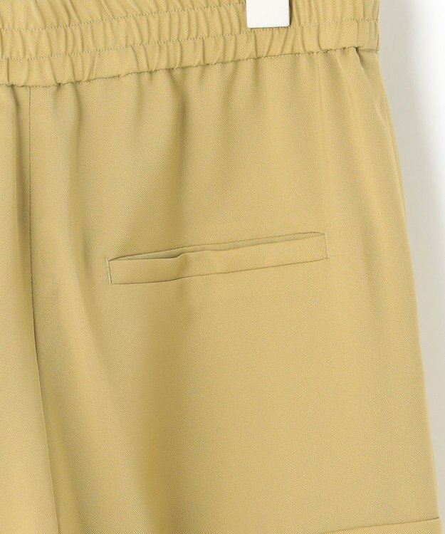 ICB 【接触冷感・UVケア・吸水速乾・防シワ・洗える】 ドレープツイル カーゴパンツ クリームカーキ系