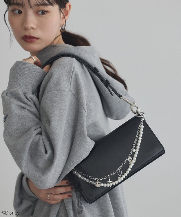 earth music&ecology ナイトメア／レースリボン付きチャーム Silver