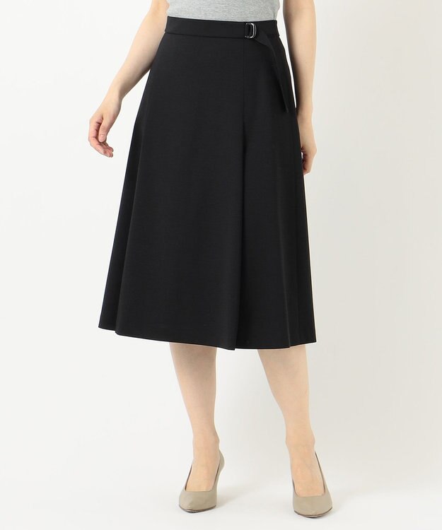 J.PRESS LADIES 【洗える】ドライタッチツイルストレッチ スカート ブラック系