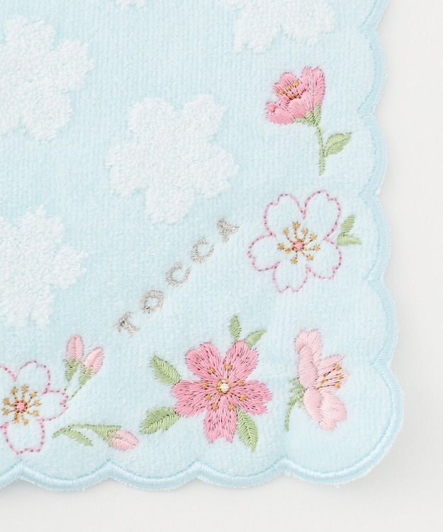 TOCCA SAKURA MOTIF TOWELCHIEF タオルハンカチ スカイブルー系