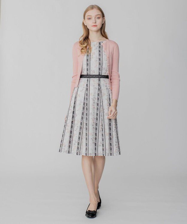 TOCCA 【洗える】SILK RIB CARDIGAN カーディガン ピンク系