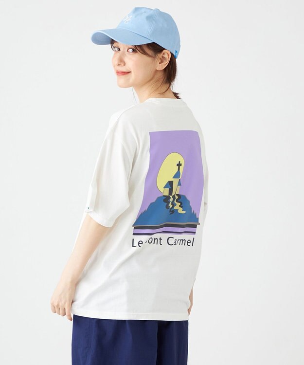 SHARE PARK LADIES 【EC限定カラーあり・UVカット・吸水速乾】カラフルロゴバックプリントＴシャツ ホワイト系