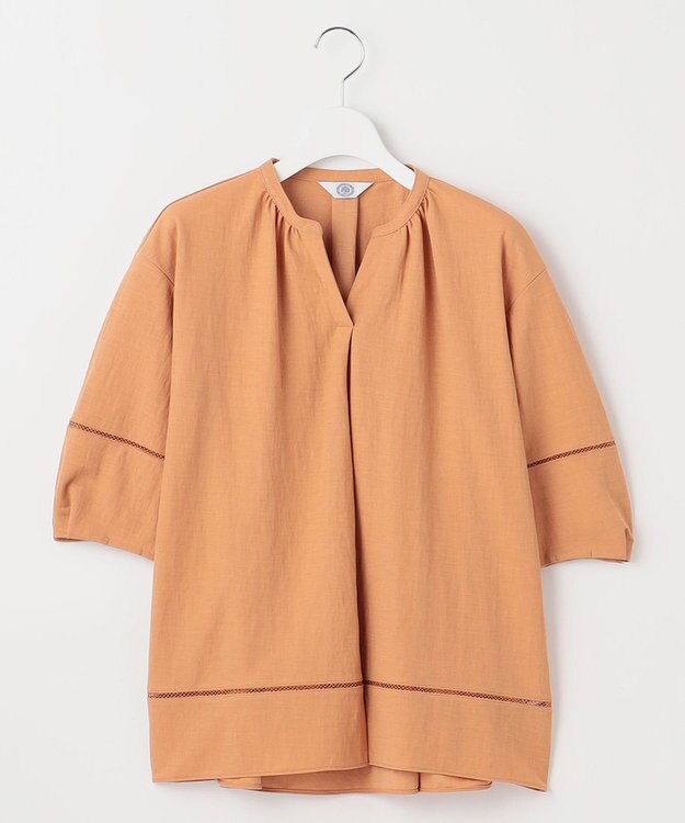 J.PRESS LADIES ナチュラルジャージー カットソー オレンジ系